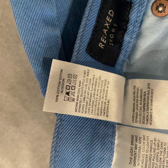 Lucky Brand Size 6 Blue Cotton Denim Relaxed Fit Distressed Cut Off Shorts - Picture 12 of 14